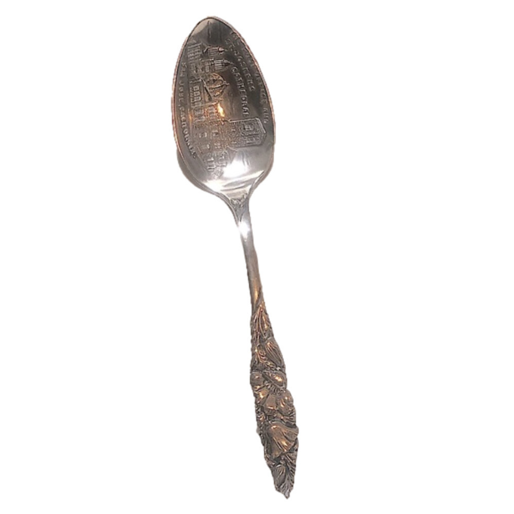 Vtg Sterling Silver San Jose California Souvenier Spoon Post & Cathedral 4.2”